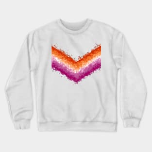 chevron - lesbian - glitch Crewneck Sweatshirt